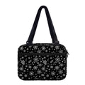 Black And White Snowflake Pattern Print Double Strap Bible Bag