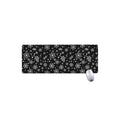 Black And White Snowflake Pattern Print Extended Mouse Pad