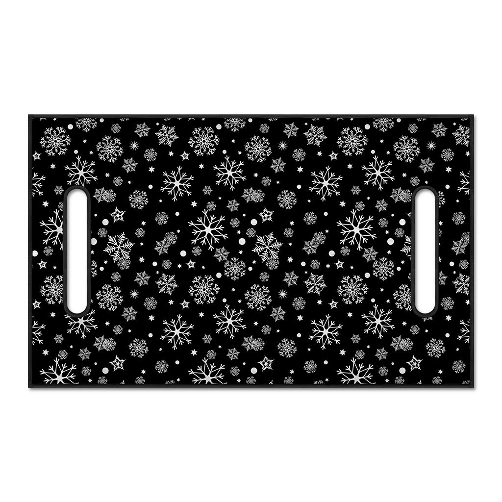 Black And White Snowflake Pattern Print Golf Cart Seat Cover