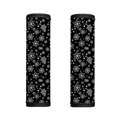 Black And White Snowflake Pattern Print Handle Covers