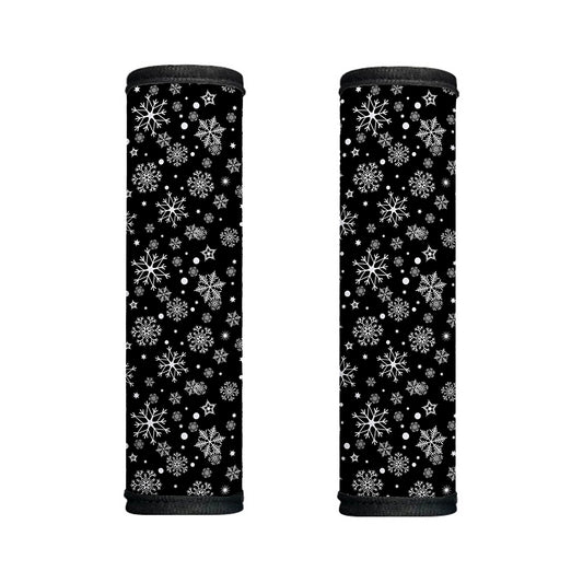 Black And White Snowflake Pattern Print Handle Covers
