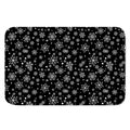 Black And White Snowflake Pattern Print Indoor Door Mat