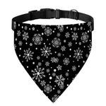 Black And White Snowflake Pattern Print Over The Collar Dog Bandana