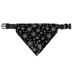 Black And White Snowflake Pattern Print Over The Collar Dog Bandana