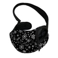 Black And White Snowflake Pattern Print Pet Sling Carrier