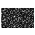 Black And White Snowflake Pattern Print Polyester Doormat