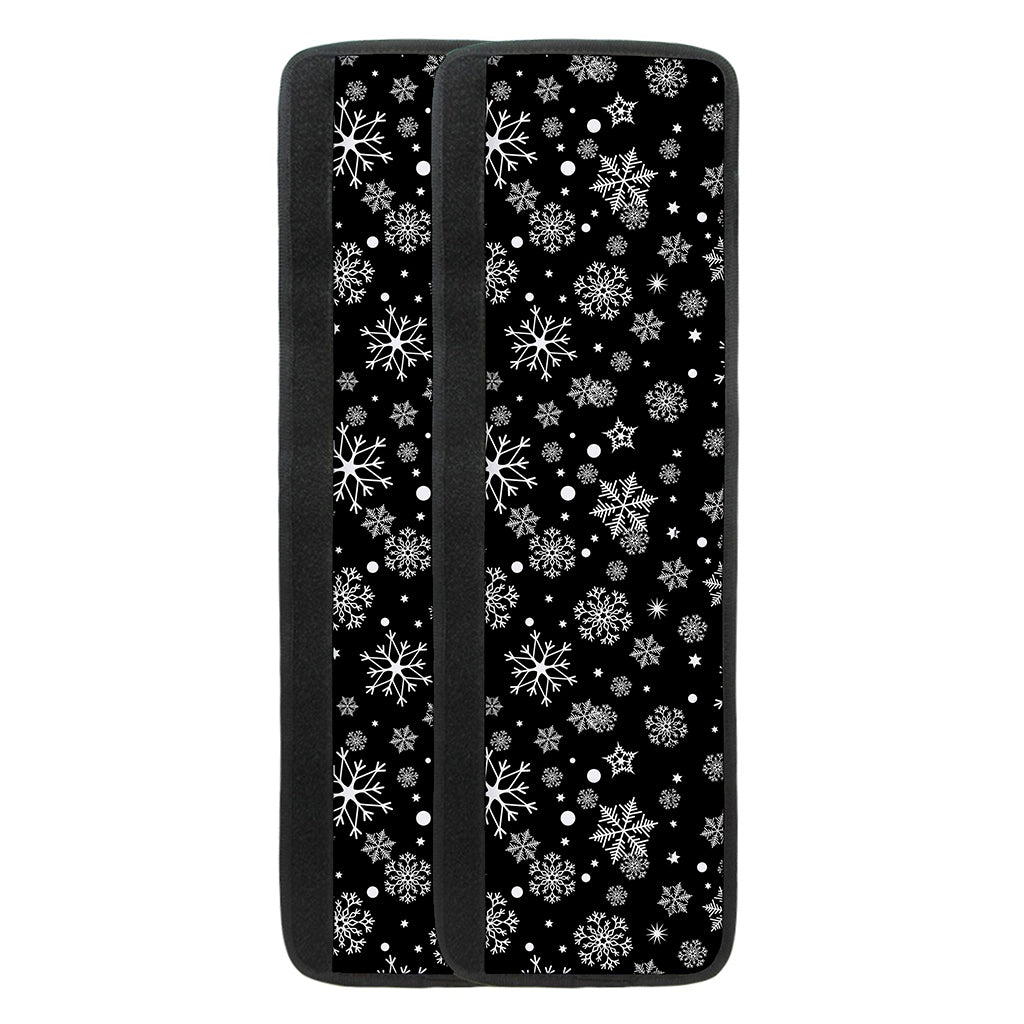 Black And White Snowflake Pattern Print Refrigerator Handle Covers