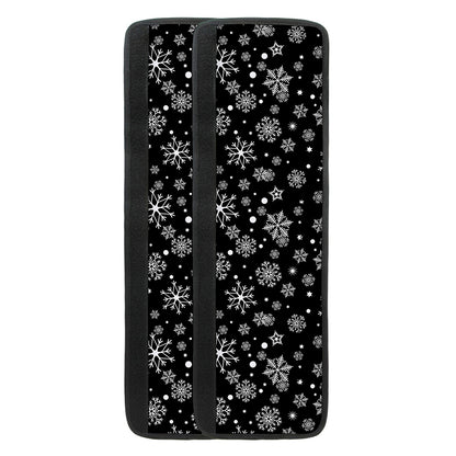 Black And White Snowflake Pattern Print Refrigerator Handle Covers