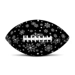 Black And White Snowflake Pattern Print Rugby Ball