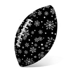 Black And White Snowflake Pattern Print Rugby Ball