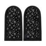 Black And White Snowflake Pattern Print Skillet Handle Cover