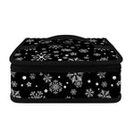 Black And White Snowflake Pattern Print Small Lunch Bag