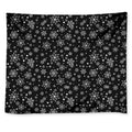 Black And White Snowflake Pattern Print Tapestry