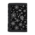 Black And White Snowflake Pattern Print Trifold Wallet