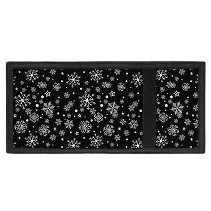 Black And White Snowflake Pattern Print Trifold Wallet