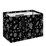Black And White Snowflake Pattern Print Utility Tote Bag