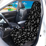 Black And White Snowflake Pattern Print Waterproof Car Seat Cover