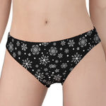 Black And White Snowflake Pattern Print Women's Panties