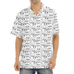 Black And White Snowman Pattern Print Aloha Shirt