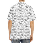 Black And White Snowman Pattern Print Aloha Shirt