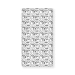 Black And White Snowman Pattern Print Baby Crib Sheet