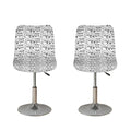 Black And White Snowman Pattern Print Bar Stool Covers
