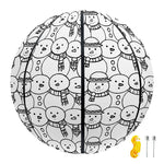 Black And White Snowman Pattern Print Basketball
