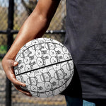Black And White Snowman Pattern Print Basketball