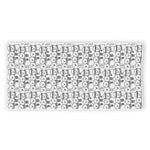 Black And White Snowman Pattern Print Beach Towel