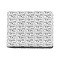 Black And White Snowman Pattern Print Bifold Wallet