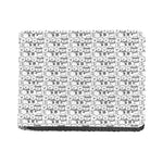 Black And White Snowman Pattern Print Bifold Wallet