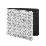 Black And White Snowman Pattern Print Bifold Wallet