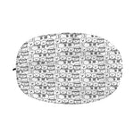 Black And White Snowman Pattern Print Car Side Mirror Covers