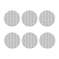 Black And White Snowman Pattern Print Coaster Set