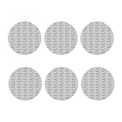 Black And White Snowman Pattern Print Coaster Set