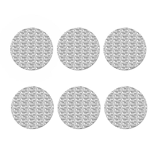Black And White Snowman Pattern Print Coaster Set