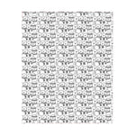 Black And White Snowman Pattern Print Curtain