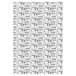 Black And White Snowman Pattern Print Curtain