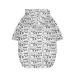 Black And White Snowman Pattern Print Dog Zip Up Hoodie