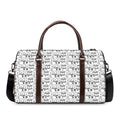 Black And White Snowman Pattern Print Duffel Bag