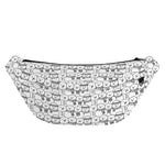 Black And White Snowman Pattern Print Fanny Pack