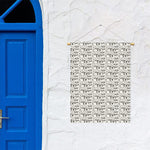 Black And White Snowman Pattern Print Garden Flag