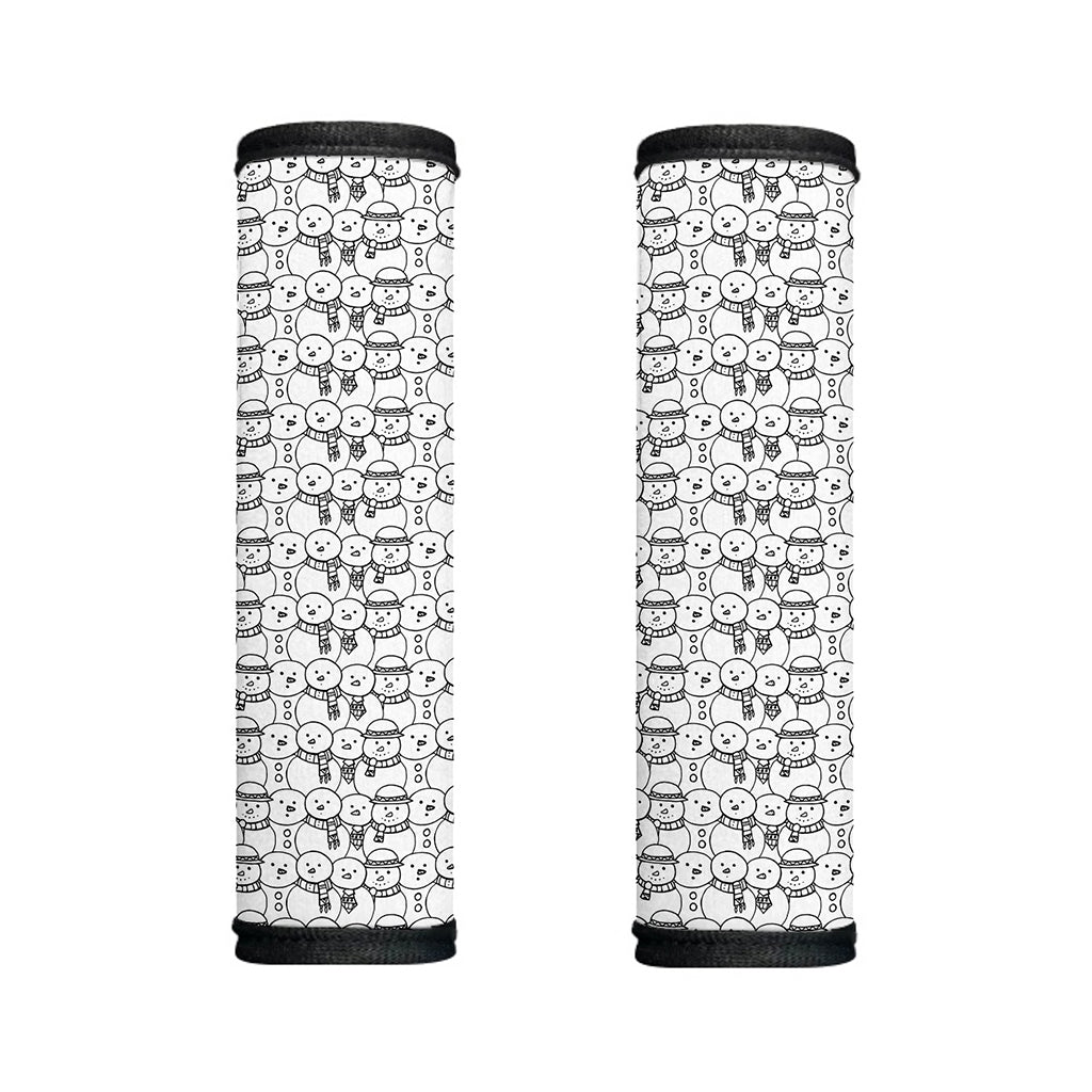 Black And White Snowman Pattern Print Handle Covers