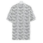 Black And White Snowman Pattern Print Hawaiian Shirt