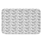 Black And White Snowman Pattern Print Indoor Door Mat
