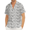 Black And White Snowman Pattern Print Men's Deep V-Neck Shirt