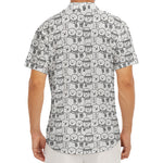 Black And White Snowman Pattern Print Men's Deep V-Neck Shirt