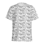 Black And White Snowman Pattern Print Men's Sports T-Shirt