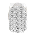 Black And White Snowman Pattern Print Mesh Laundry Hamper