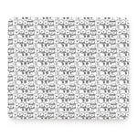 Black And White Snowman Pattern Print Mouse Pad